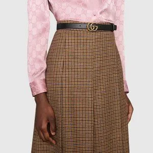 Gucci | Accessories | Gucci 4947ap00t 1000 Slim Leather Belt  display picture 3